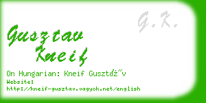 gusztav kneif business card